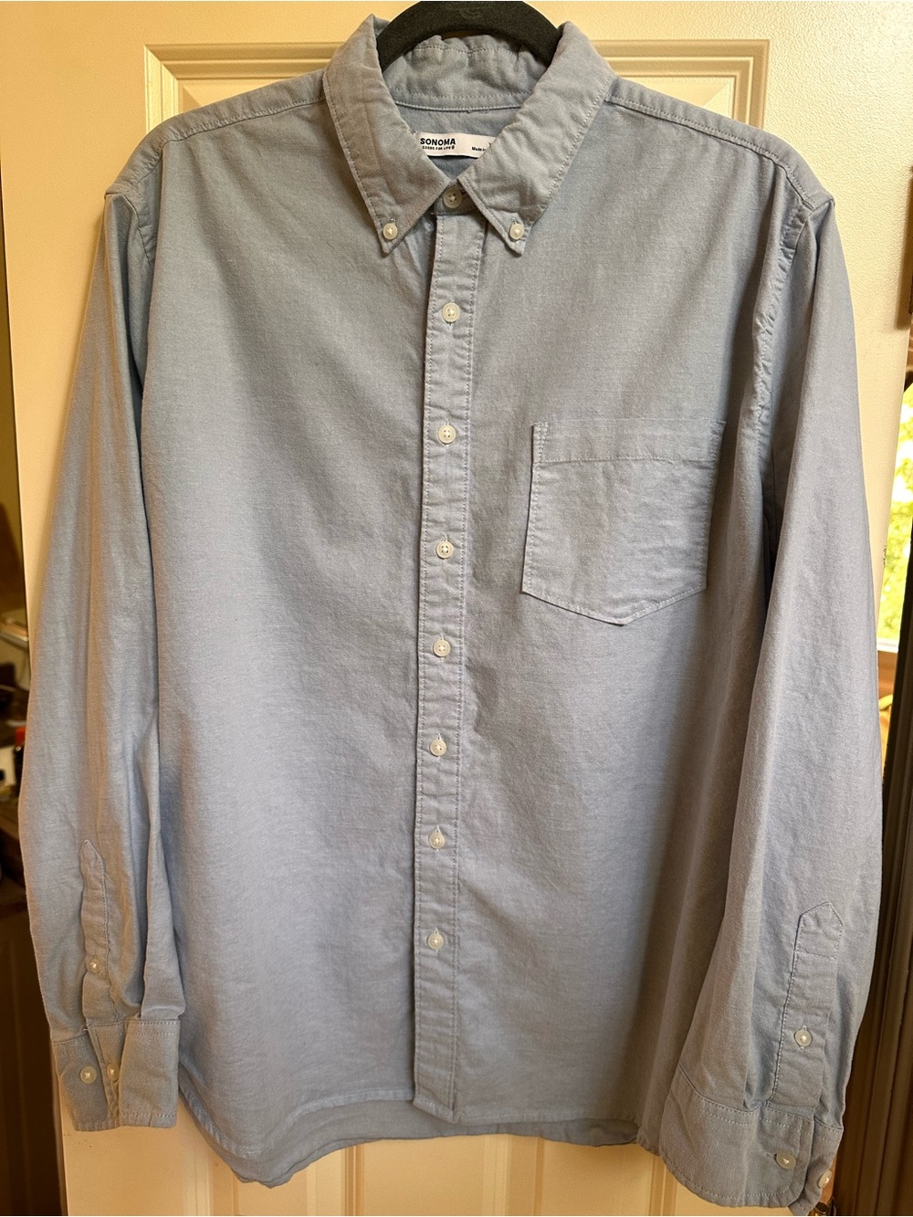 Sonoma Men’s Pale Blue Button-Down Shirt